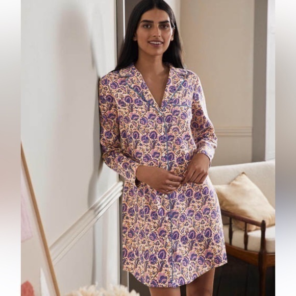 NWT Boden Janie Longline Pyjama Shirt Size 6 - Picture 1 of 8